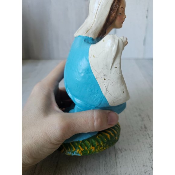 Vintage fontanini paper mache Virgin Mary nativity village Xmas religious decor - Picture 7 of 10